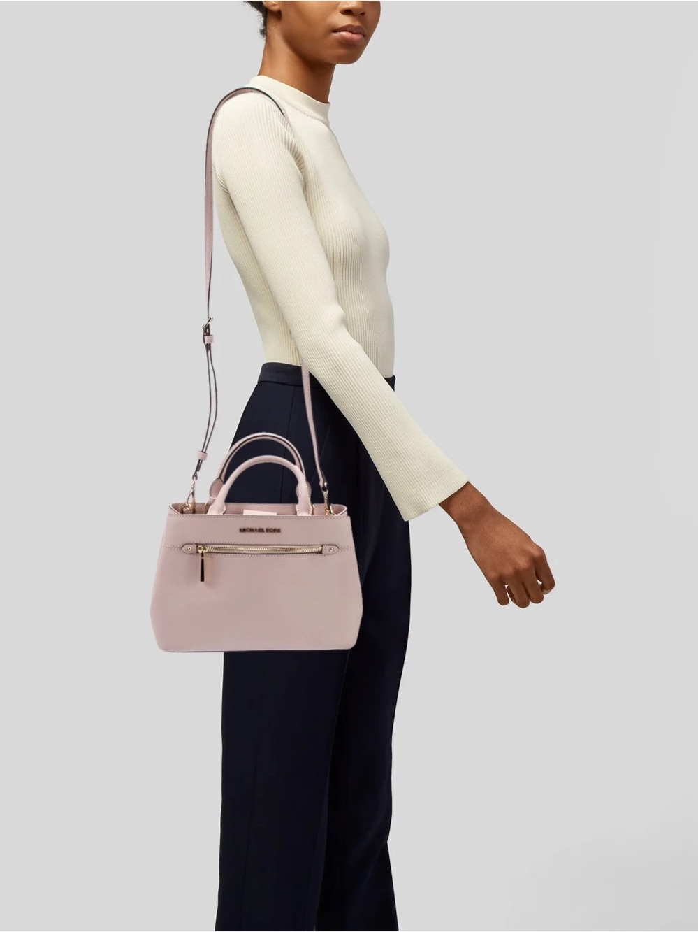 MICHAEL KORS Hailee Saffiano Leather Satchel